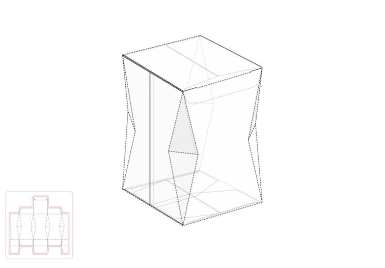 水杯包装盒模切图/刀模图EPS源文件