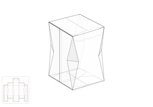 水杯包装盒模切图/刀模图EPS源文件