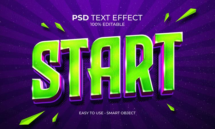 Pop流行文化艺术主题字3D文字智能可编辑立体字体特效文本样