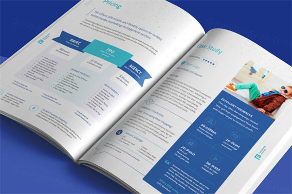 营销和广告提案时尚杂志品牌手册画册杂志设计模板 facebook-marketing-ads-proposal