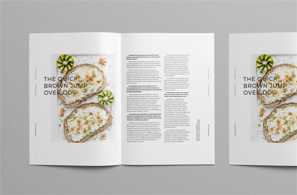 时尚杂志菜谱设计模板 magazine template