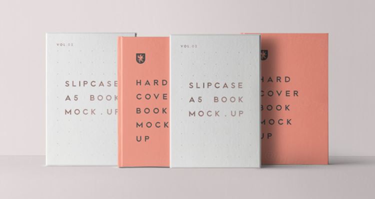 防滑书模型PSD贴图模板Psd Slipcase Book Mockup