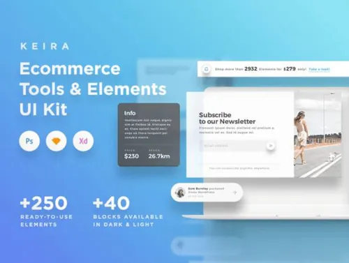 时尚简洁电子商务网购平台Web工具元素UI工具包Sierra UI Kit