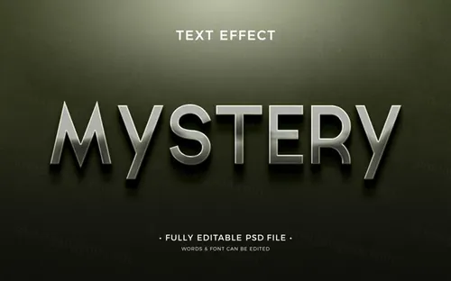 电影级海报主题字金属3D文字特效PSD模板