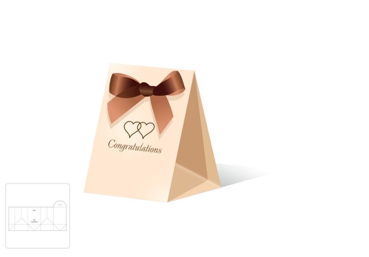 立方体零售盒模切图/刀模图EPS源文件