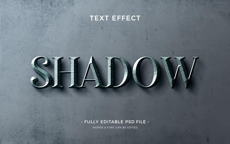 电影级海报主题字游戏风腐蚀金属3D文字特效PSD模板