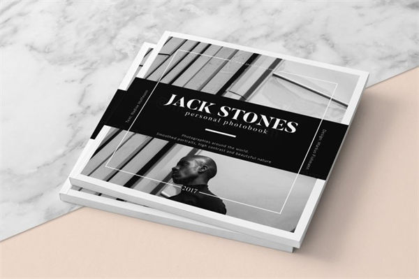 高端企业简介方形画册模板 Portfolio Book