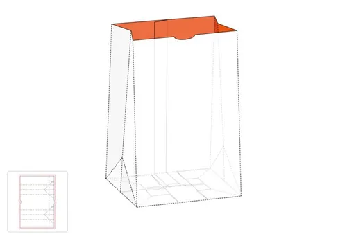 纸袋模切图/刀模图EPS源文件