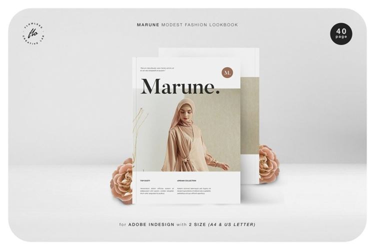 Marune简约时尚服装产品图册设计 MARUNE Modest Fashion Lookbook 3504255