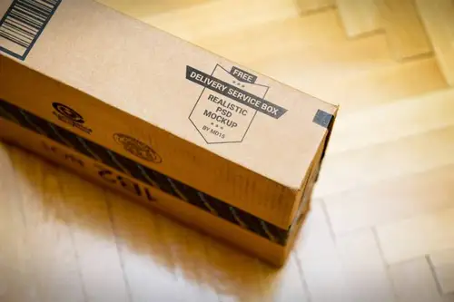 送货纸箱包装设计PSD贴图模板Delivery Service Box Mockup337
