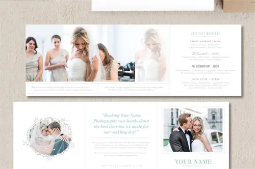 婚礼套餐手册画册模版 Pricing Guide Trifold Template 132983