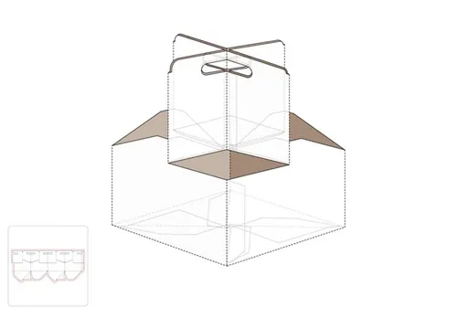 托盘箱模切图/刀模图EPS源文件