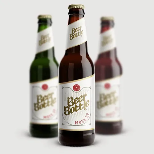 啤酒瓶外观设计样机 Beer Bottle Psd Mockup Template Vol2
