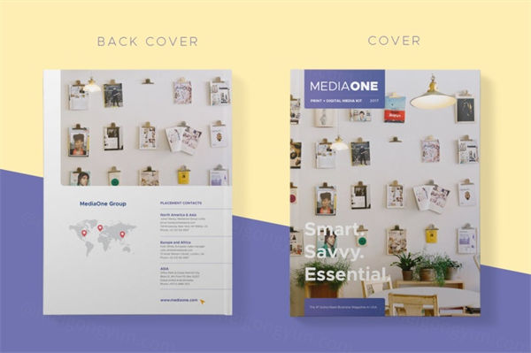 大数据时尚杂志品牌手册画册书籍装帧设计模板 print media kit template