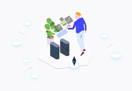 区块链智能生活等距图形卡通插图设计素材Blockchain Iso Graphic02_01