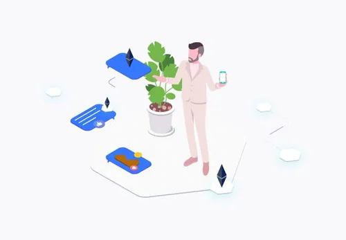 区块链智能生活等距图形卡通插图设计素材Blockchain Iso Graphic02_07