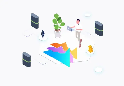 区块链智能生活等距图形卡通插图设计素材Blockchain Iso Graphic02_08