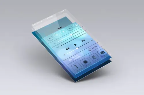 移动端音乐应用程序APP展示PSD模板Perspective App Screen Mock-Up