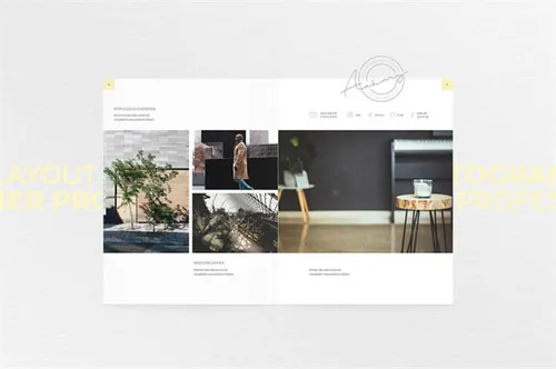 简约的照片杂志品牌手册设计模板 simple photo book magazine design
