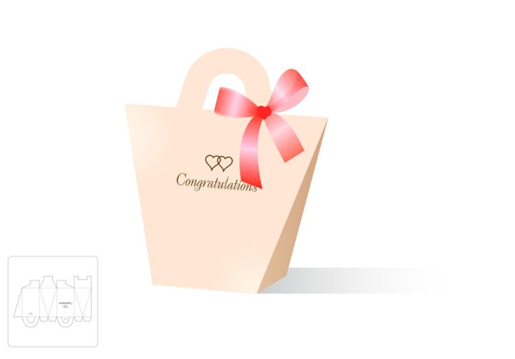 礼品袋模切图/刀模图EPS源文件