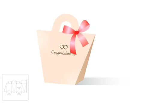 礼品袋模切图/刀模图EPS源文件