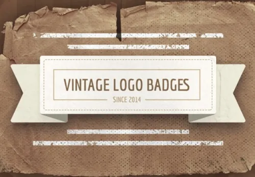 时尚复古旧货标志徽章logo设计PSD素材模板Vintage Logo Badges
