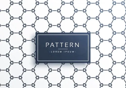 抽象几何不规则矢量图案图形形状元素Abstract Clean Geometric Hexagonal Shape Pa...