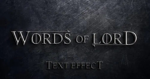 质感金属文字特效模版Words of Lord Psd Te