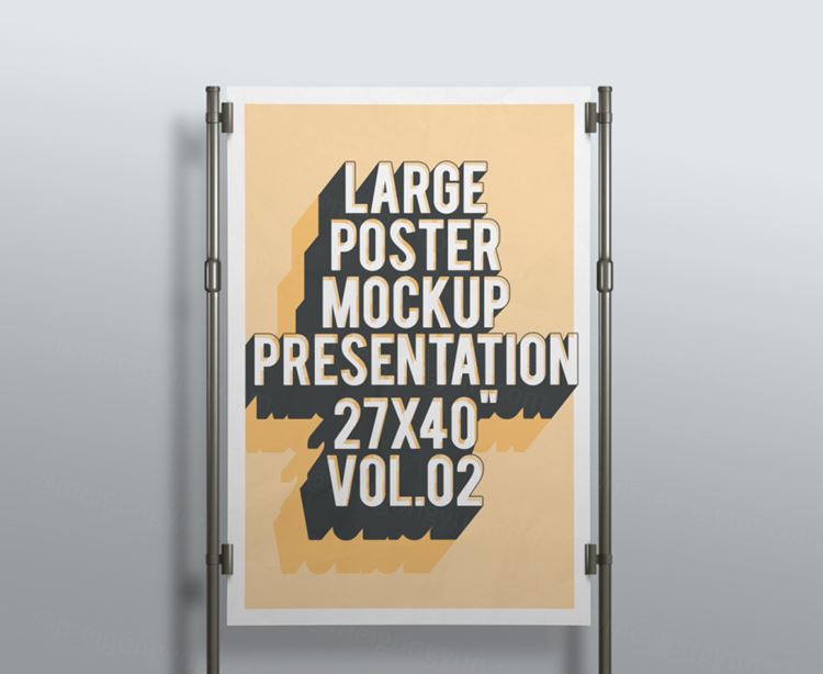 海报效果图PSD模板Psd Poster Mockup Presentation
