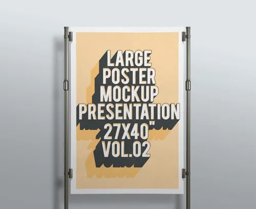 海报效果图PSD模板Psd Poster Mockup Presentation