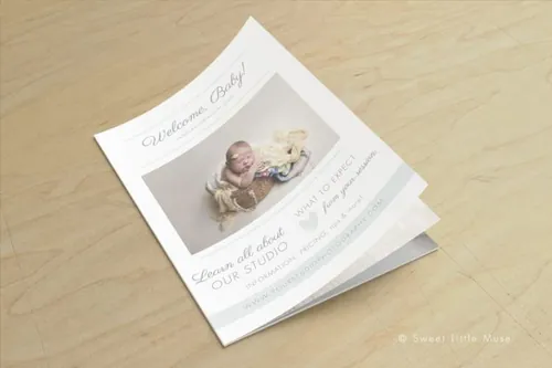 新生儿照片杂志画册 Newborn Photography Magazine Templat