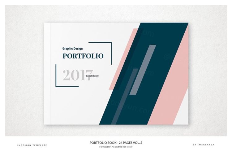 时尚简约企业画册模板 Design Portfolio – 24 Pages 2099263
