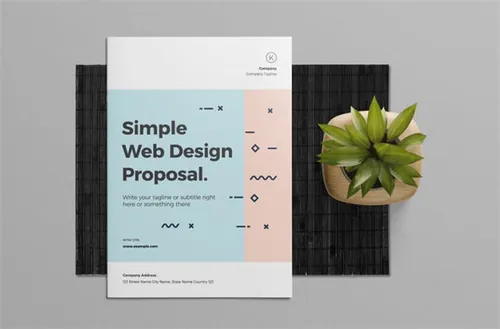 网页设计提案模板品牌手册画册杂志DM海报设计模板 web design proposal template