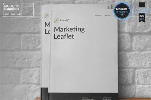 现代风格的简单干净企业画册企业宣传册高端宣传册模板下载  Marketing HandBook Wi...