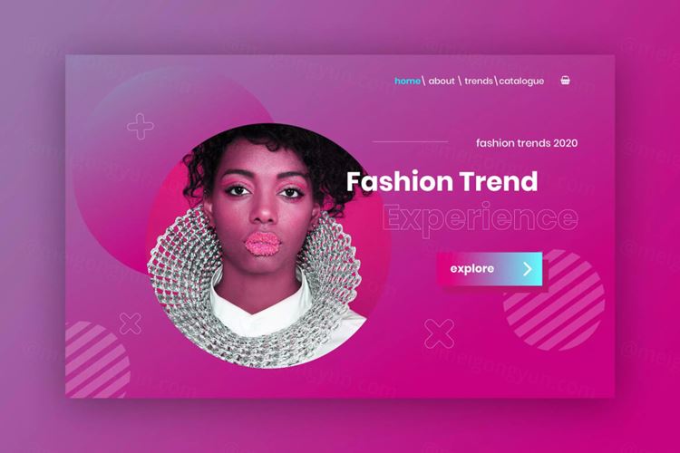 创意网站首页巨无霸Banner图设计模板