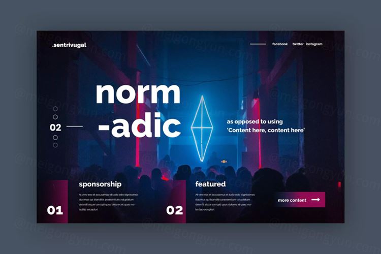 创意网站首页巨无霸Banner图设计模板