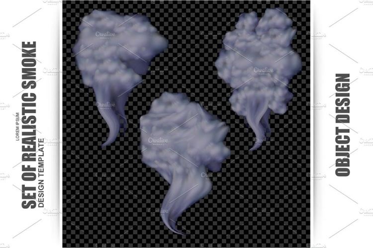 透明烟Isolated Realistic Smoke