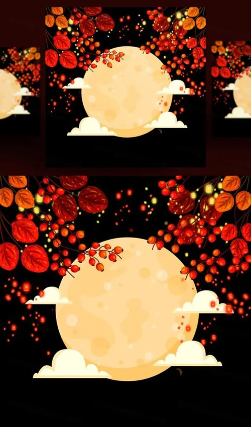 中国传统节日中秋节月亮节日团圆佳节矢量海报设计素材Mid autumn Festival