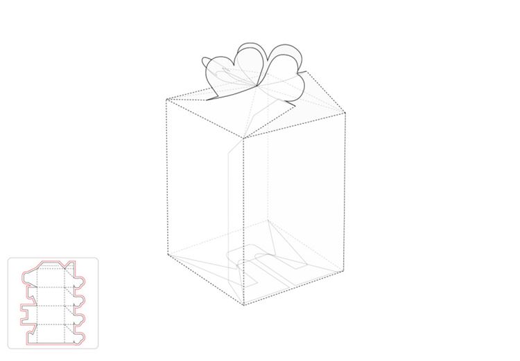 牛奶盒模切图/刀模图EPS源文件