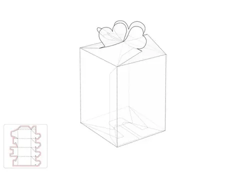 牛奶盒模切图/刀模图EPS源文件