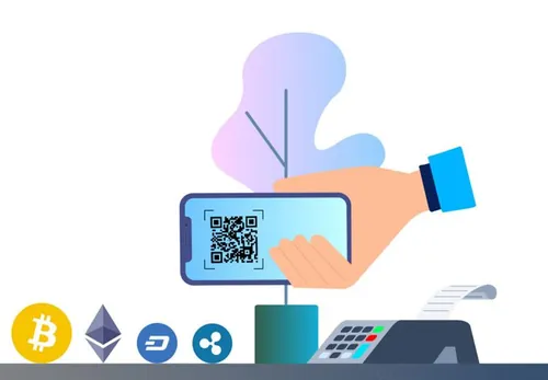 金融财务区块链比特币矢量2D场景插图设计素材Blockchain Cryptocurrency 2D 04