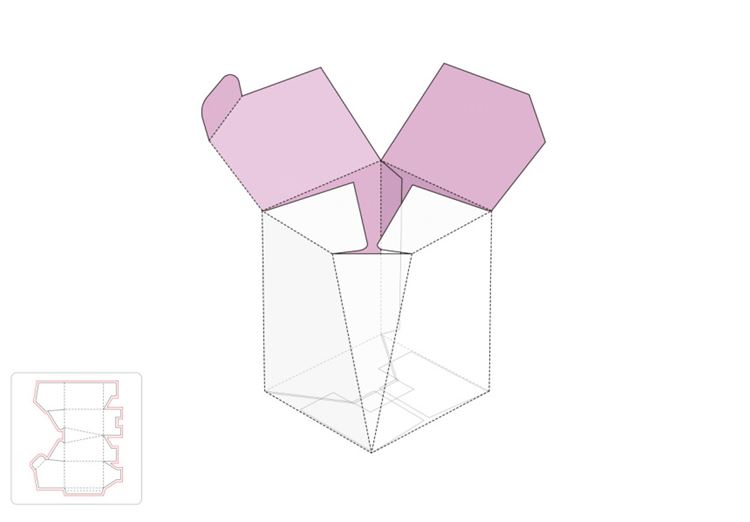护肤品包装盒模切图/刀模图EPS源文件