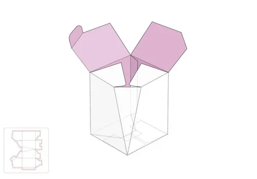 护肤品包装盒模切图/刀模图EPS源文件