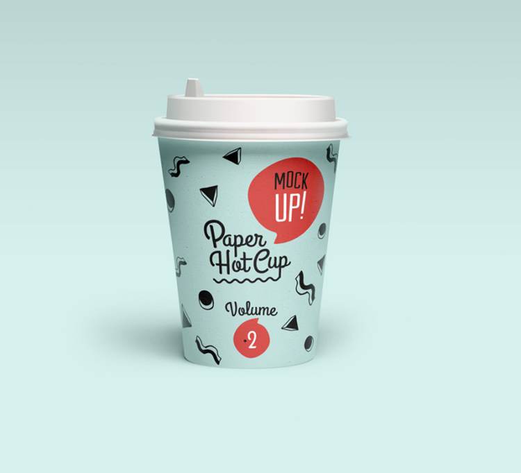 咖啡热饮杯外包装设计效果预览样机模板 Psd Paper Hot Cup Template Vol2