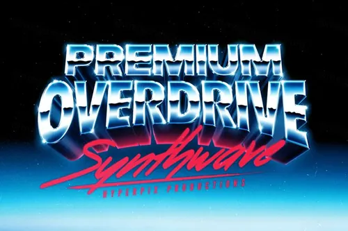 80年代赛博朋克复古立体金属字特效PSD模板 80s Chr