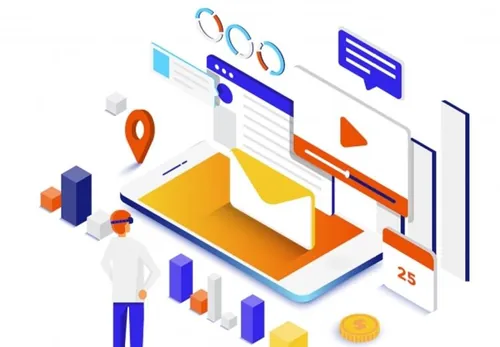 等距云计算区块链平台数据分析网上购物Flat color Modern Isometric Illustration ...