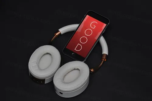 音乐主题耳机手机显示设备贴图PSD样机模型Good Music Inc 01
