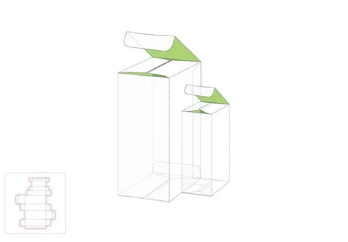 自拍杆包装盒模切图/刀模图EPS源文件