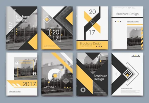 时尚城市社会杂志画册宣传册封面艺术海报矢量设计素材Abstract binder art