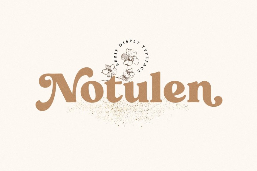 复古优雅的极简主义手写衬线英文字体 Notulen Serif Display - Extra Bold